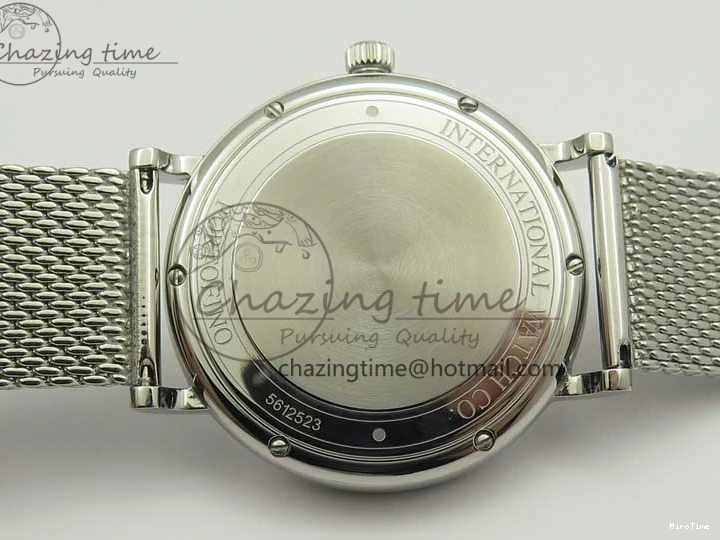 MIROTIME 0520 Portofino Automatic SS MKF 1:1 Best Edition White Dial On SS Mesh Bracelet A2892 V TechFriendly 7205